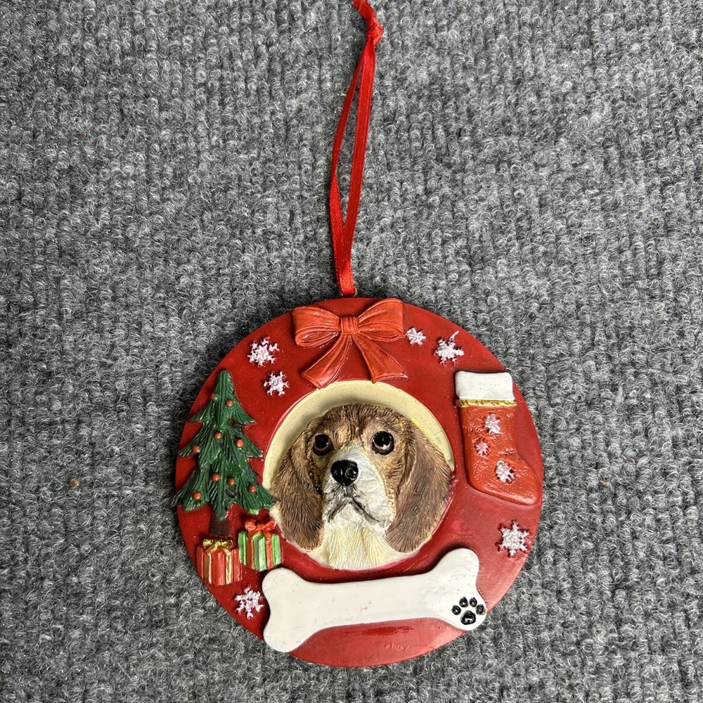 Pet Dog Christmas Ornament Beagle Dog Bone Can Be‎ Personalized New
